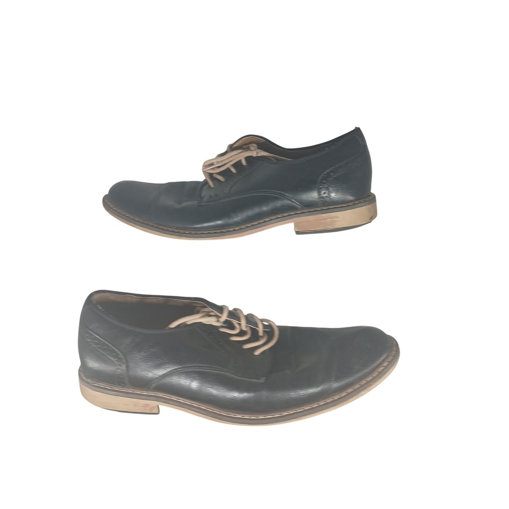 Madden Mens Oxford Shoes Size 8 Black Wingtip Perforated Business Casual Dressy